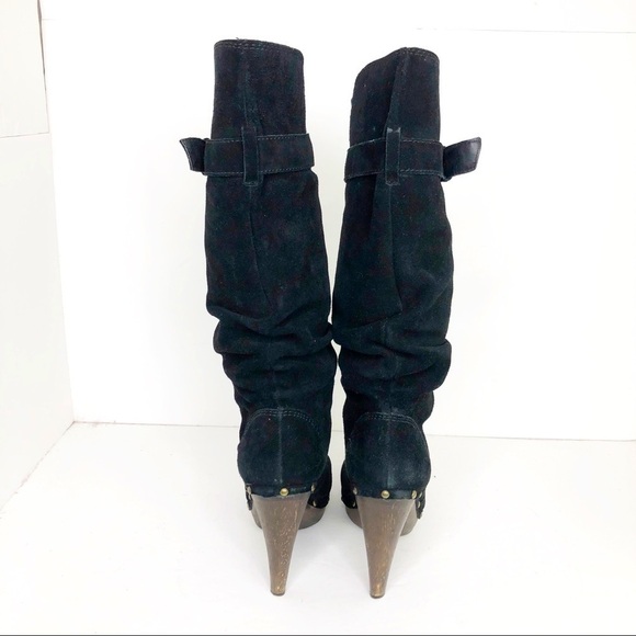 STEVEN by Steve Madden black suede heeled boots - Picture 10 of 12
